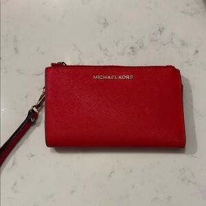 Michael Kors Scarlet Red Wristlet